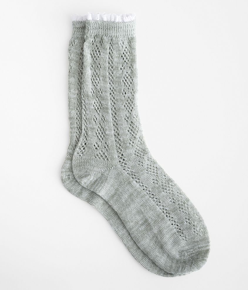 BKE Pointelle Socks front view