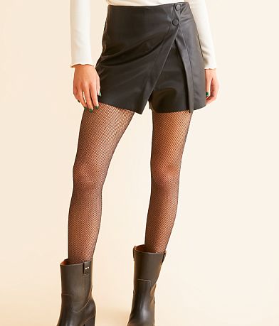 Asha Metallic Fishnet Tights front view