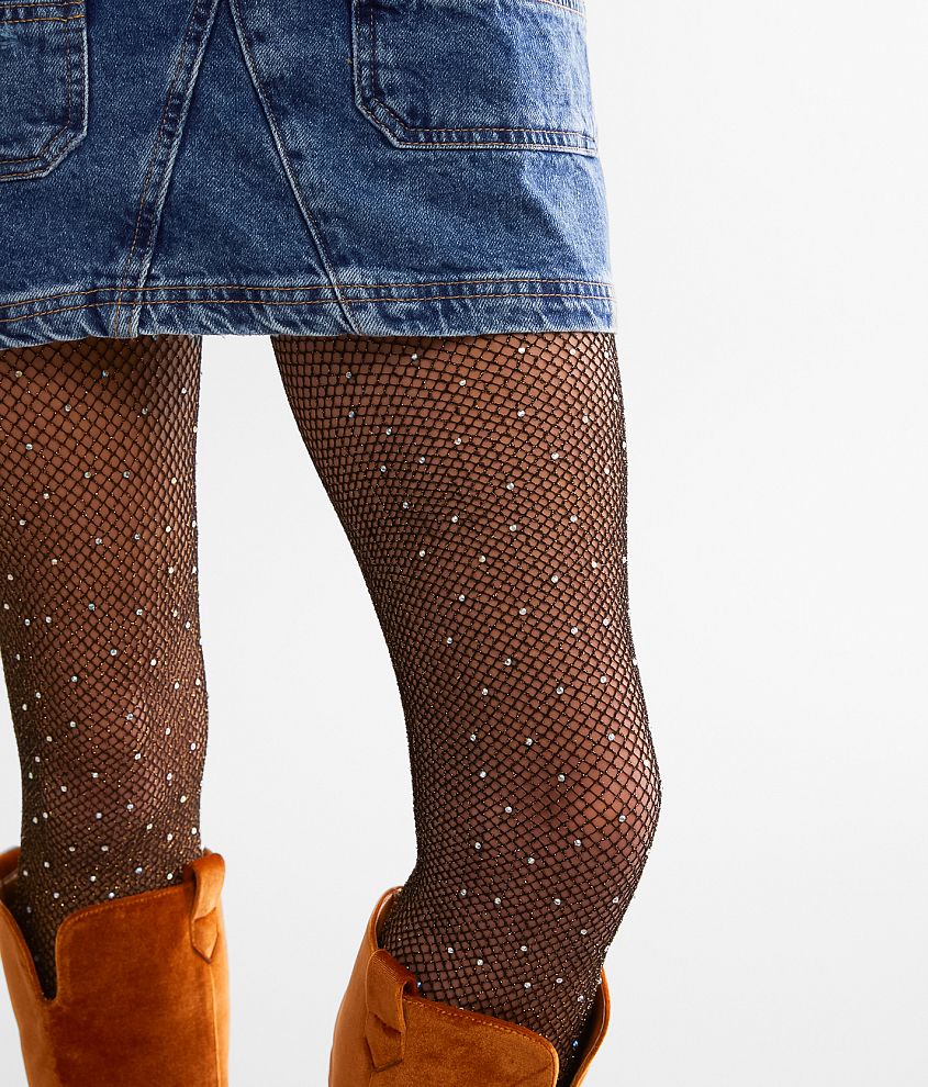 Rhinestone Fishnet Tights