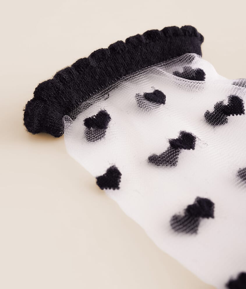 Embroidered Heart Socks