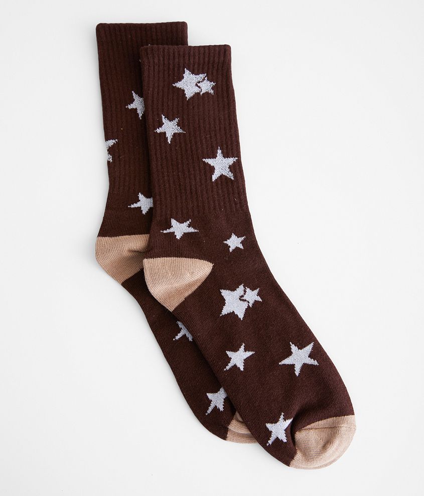 BKE Metallic Star Socks front view