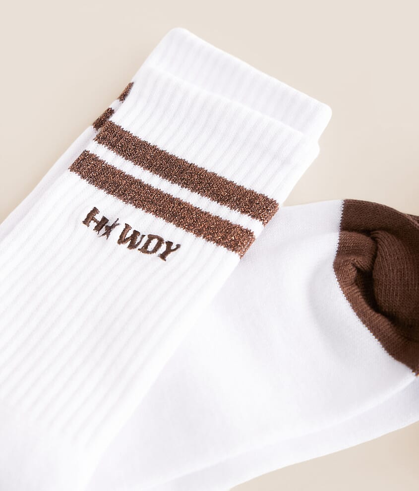 Embroidered Howdy Socks