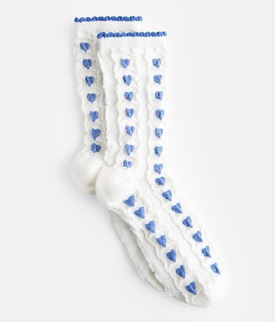 Rosebud Waffle Knit Ankle Socks