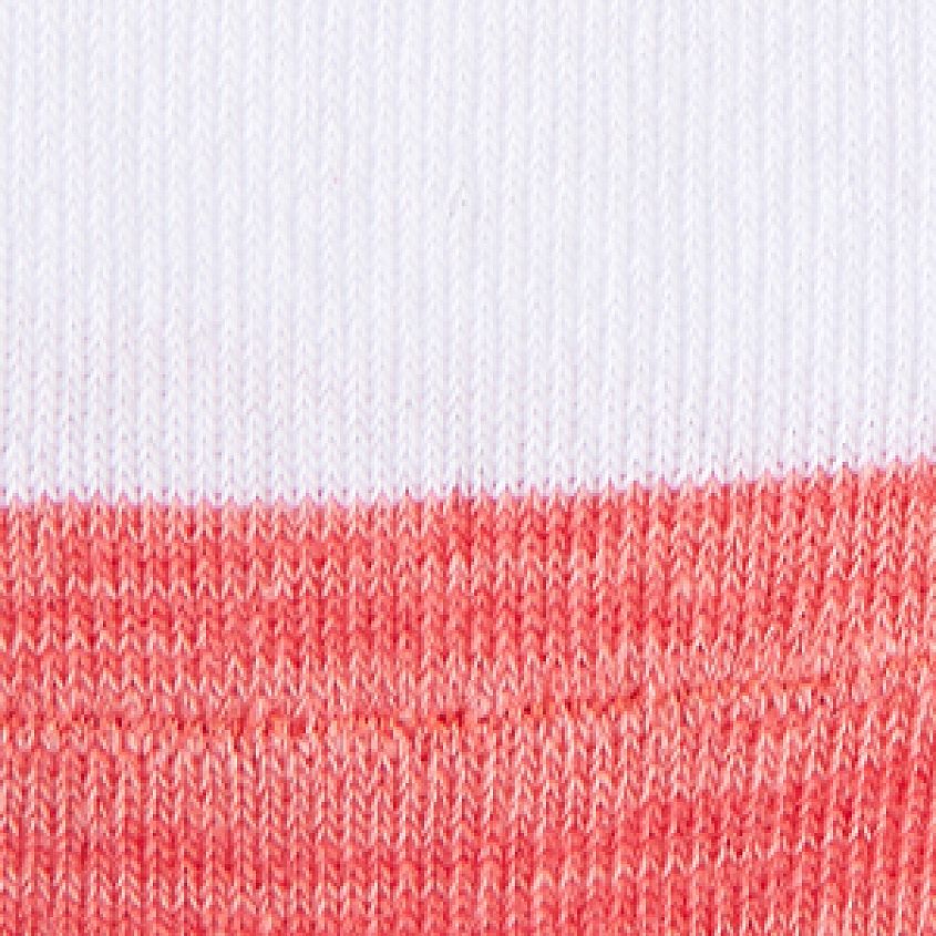White Heathered Hot Coral