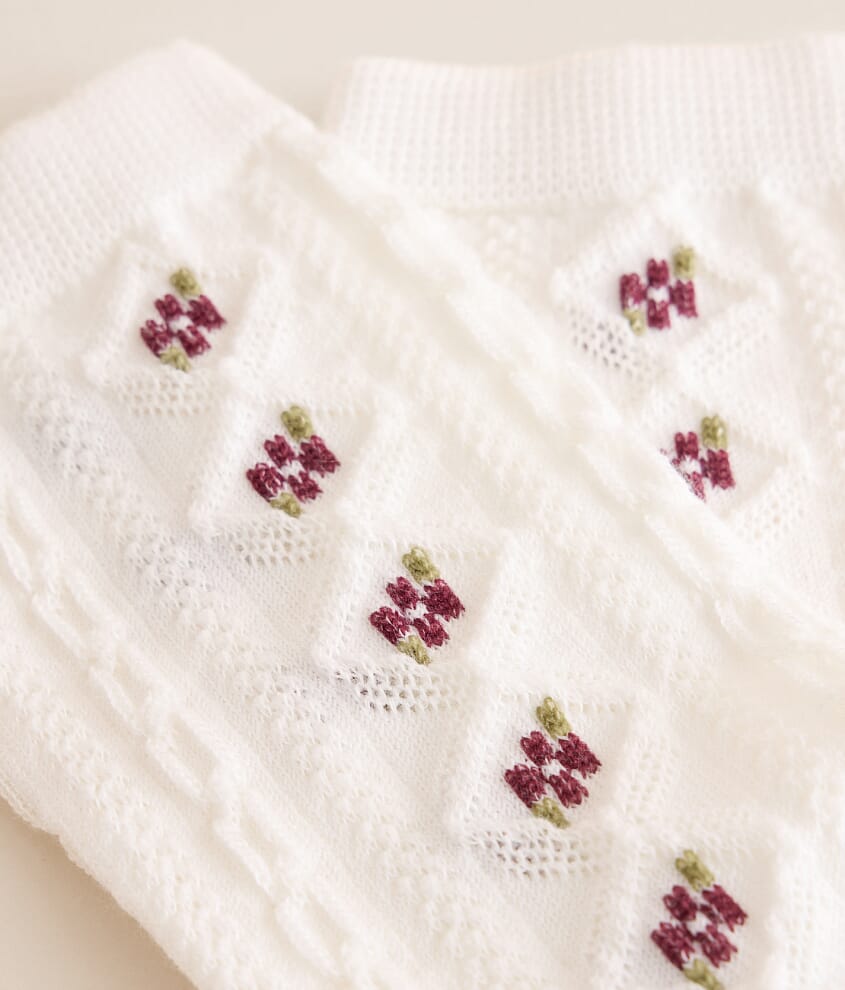 Textured Floral Socks