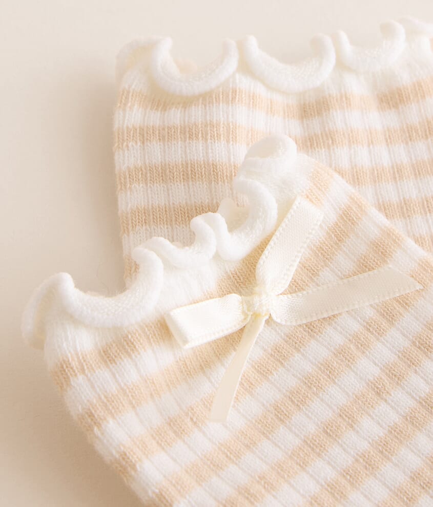 Striped Bow Socks