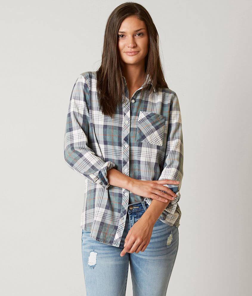 Daytrip Plaid Shirt - Women's Shirts/Blouses in Blue Olive White | Buckle