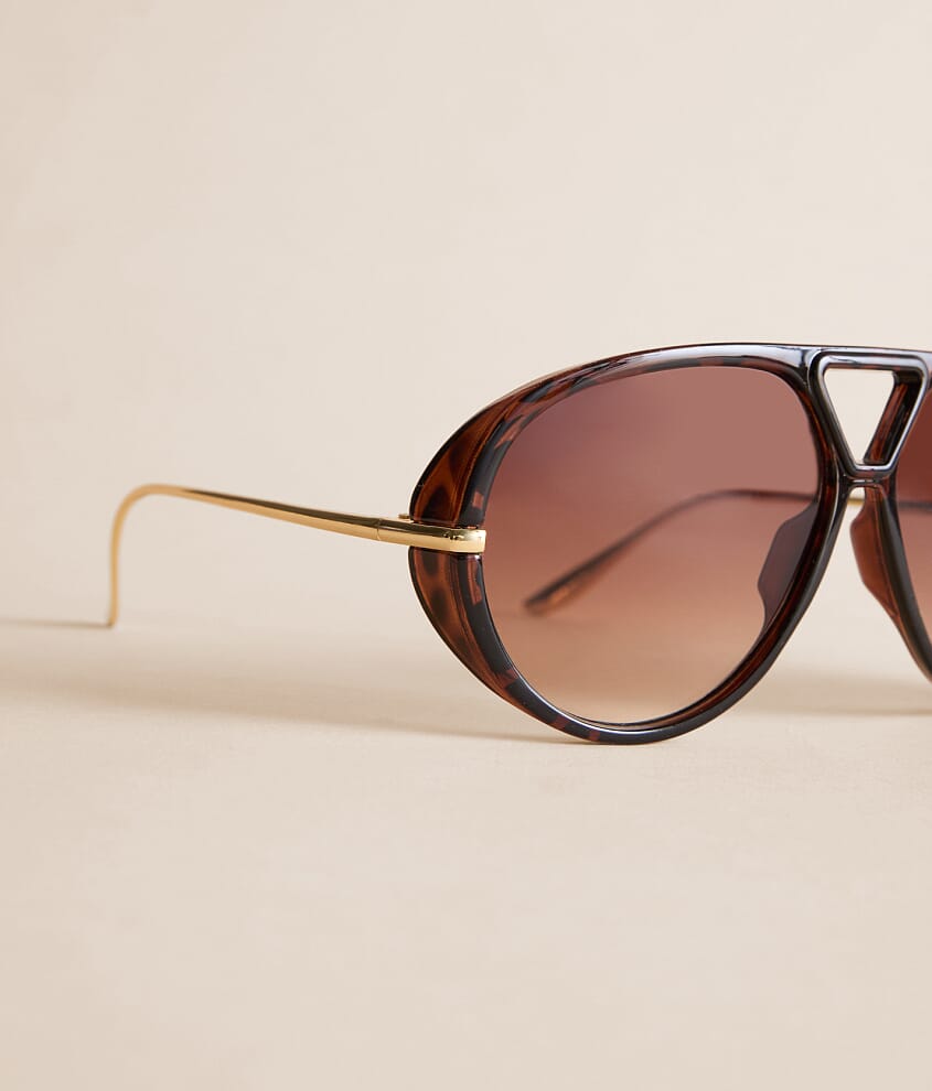 Tort Aviator Sunglasses - thumbnail 3