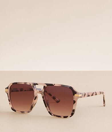 BKE Tort Aviator Sunglasses front view