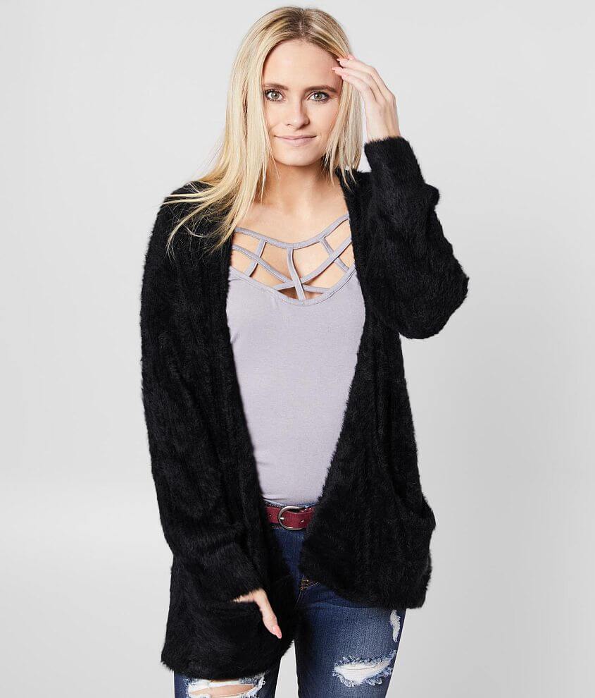 red by BKE Eyelash Cardigan Sweater