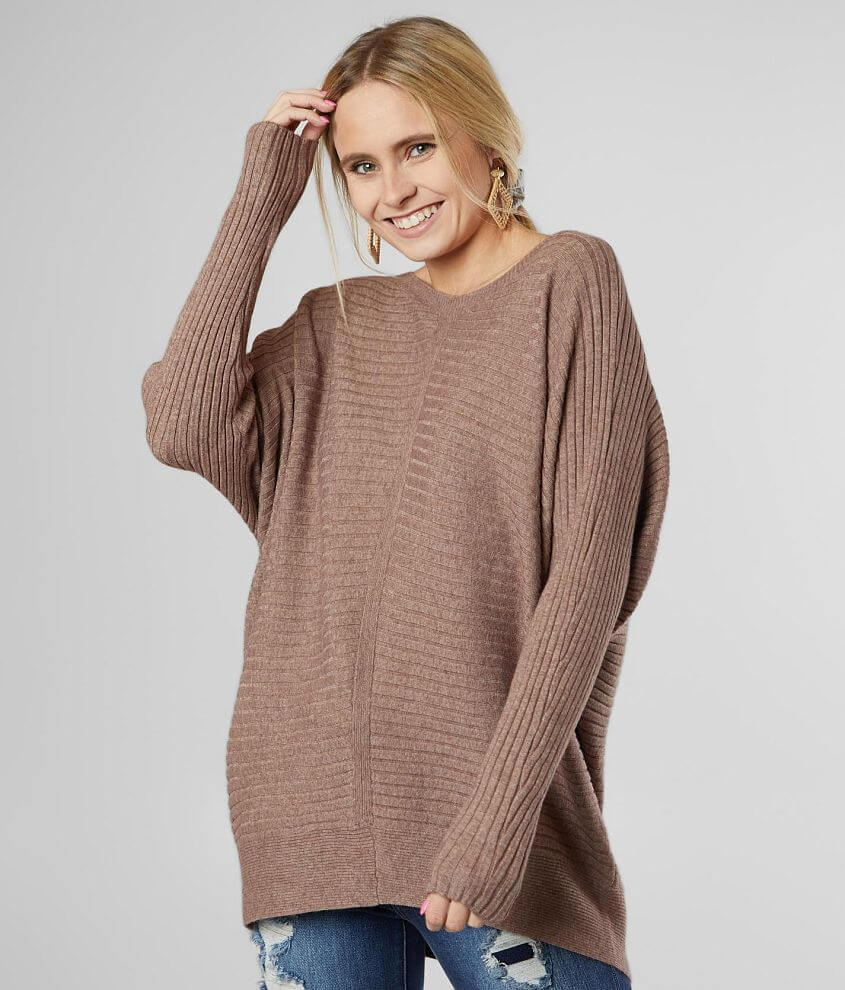 BKE Ribbed Knit Pullover Sweater front view