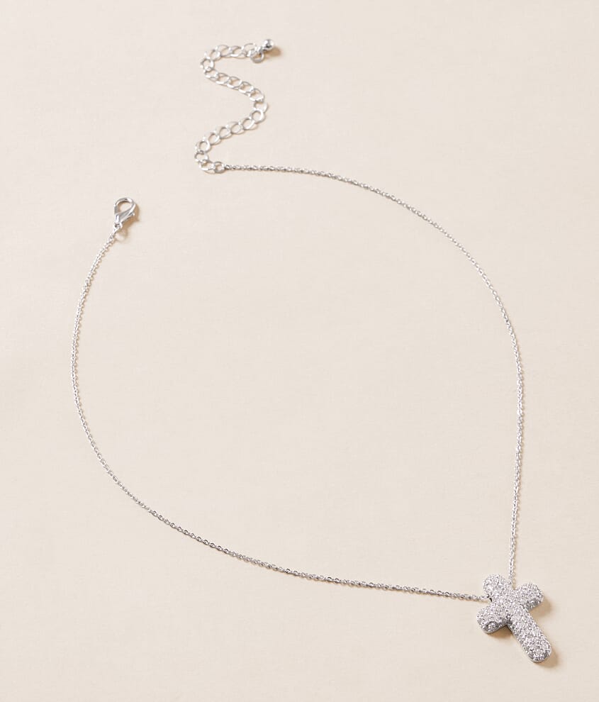 Glitz Bubble Cross Necklace