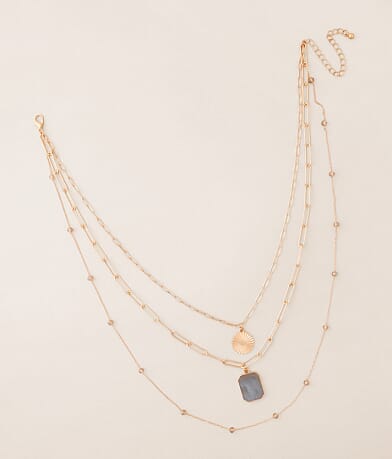 BKE Statement Tiered Necklace front view