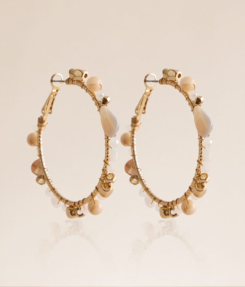 Beaded Hoop Earring