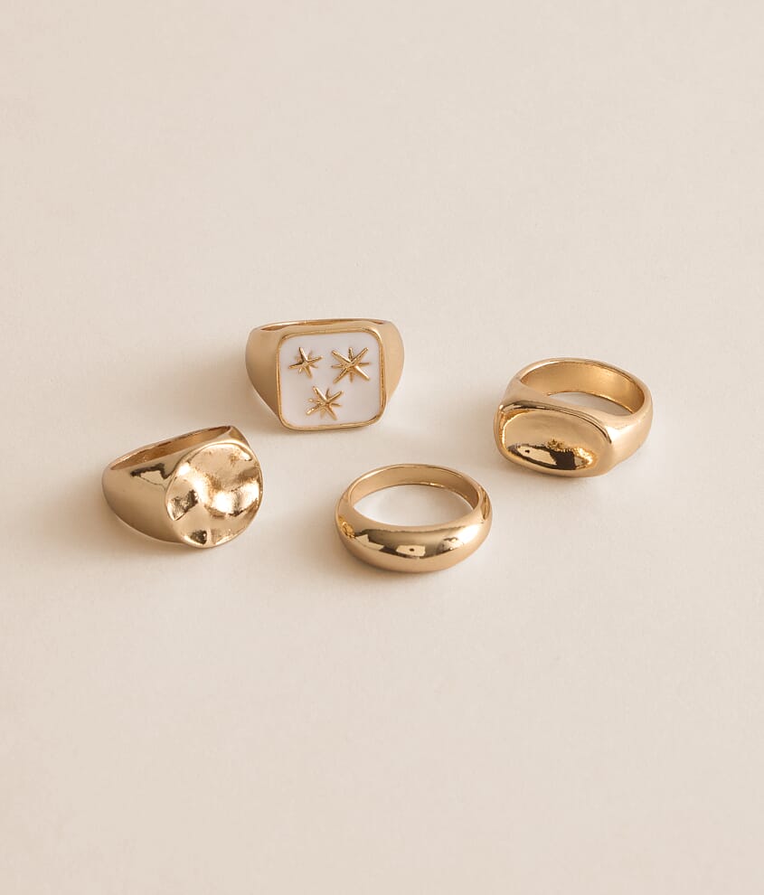 4 Pack Statement Ring Set