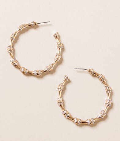 boutique by BKE Glitz Hoop Earring front view
