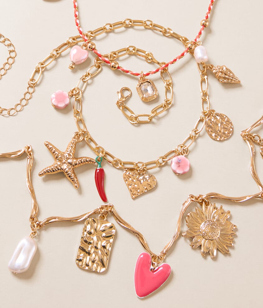 3 Pack Beach Charm Necklace Set