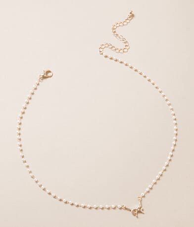 BKE Bow Pendant Necklace front view