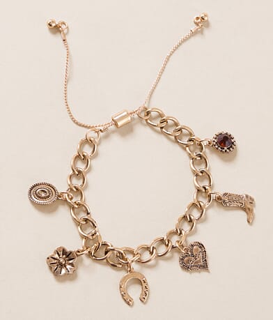 Sterling & Stitch Western Charm Slider Bracelet front view