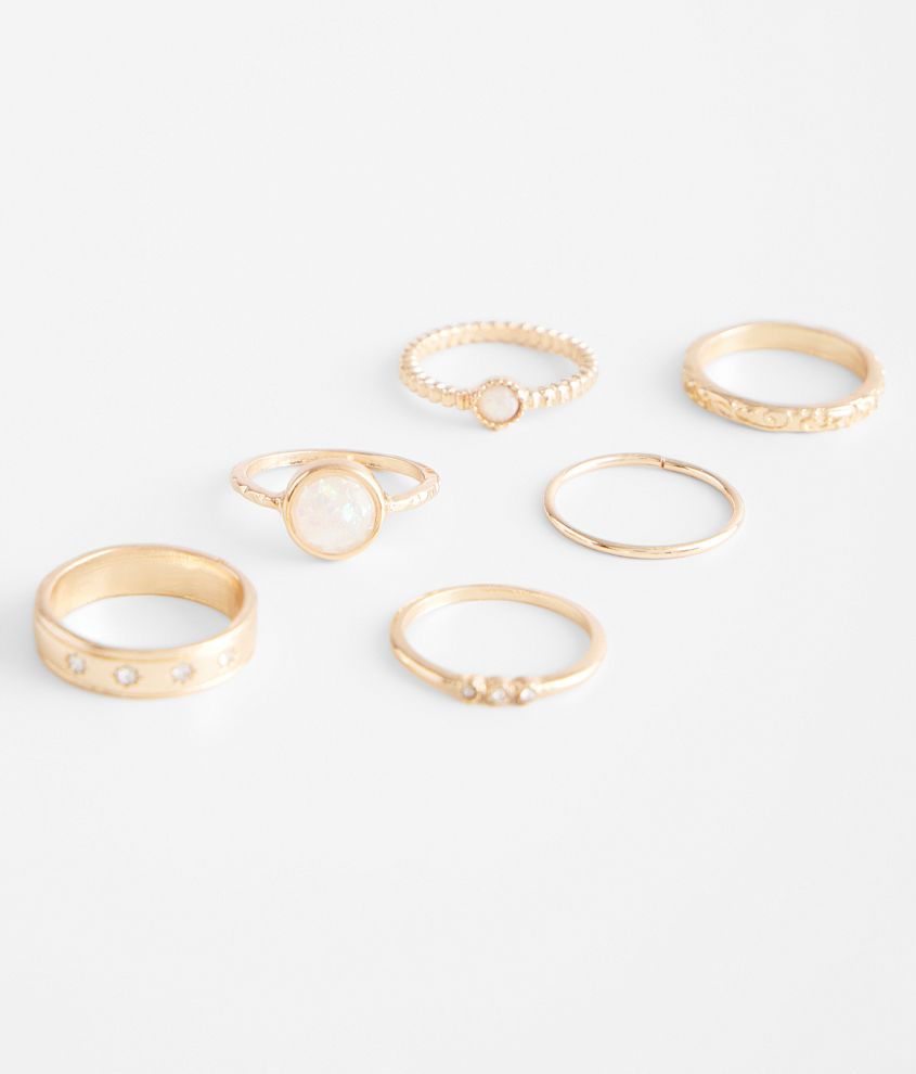 boutique by BKE 6 Pack Stone Ring Set