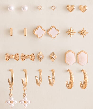 boutique by BKE 12 Pack Stud Earring Set front view