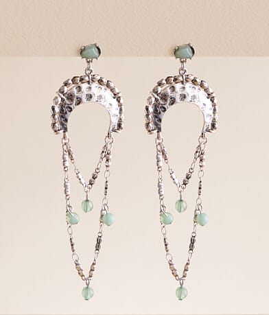 boutique by BKE Stone Fringe Earring front view