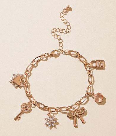boutique by BKE Multi Charm Bracelet front view