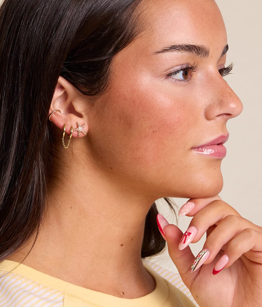 6 Pack Sea Stud Earring Set - thumbnail 3