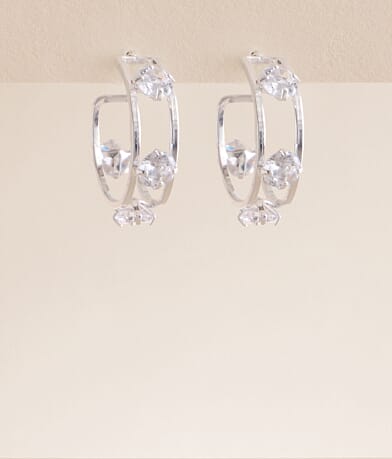boutique by BKE Glitz Hoop Earring front view