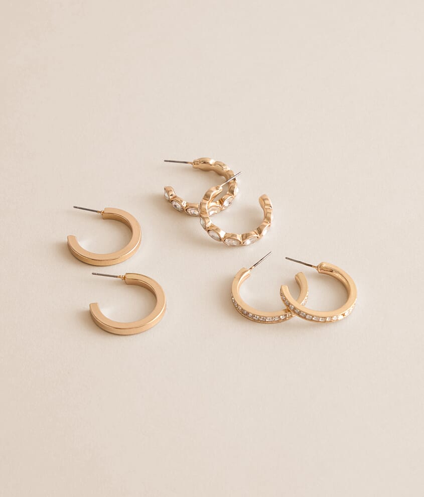 3 Pack Statement Glitz Earring Set