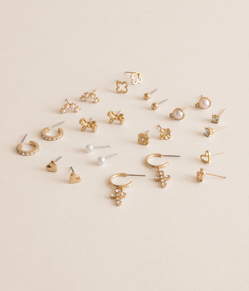 12 Pack Stud Earring Set