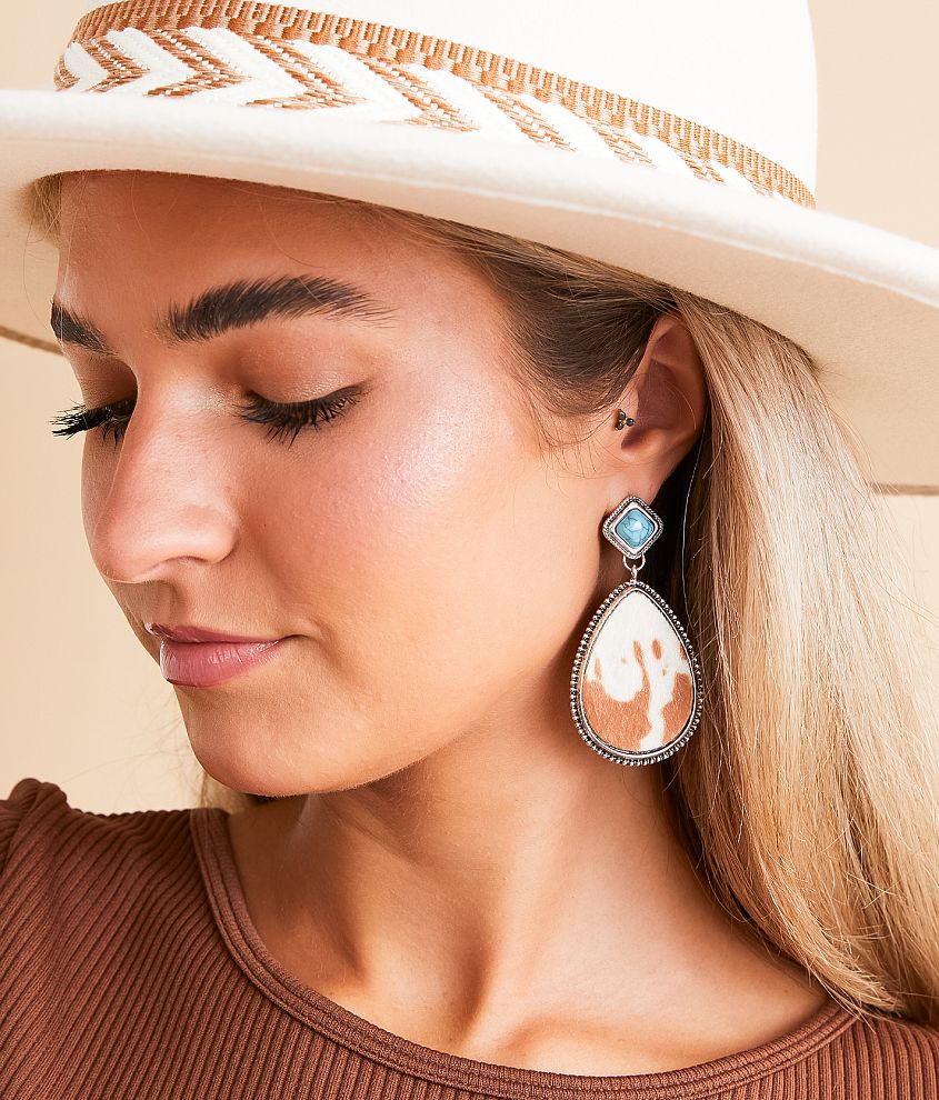 Cow Print Earring