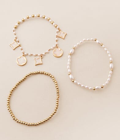 BKE 3 Pack Charm Bracelet Set front view