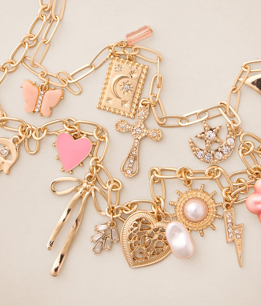 2 Pack Sweet Glitz Charm Necklace