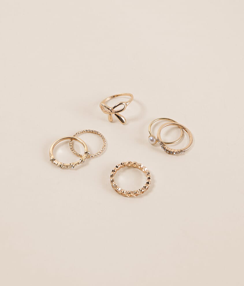 6 Pack Bow Ring Set - thumbnail 2