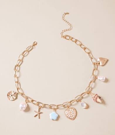 boutique by BKE Beach Charm Necklace front view