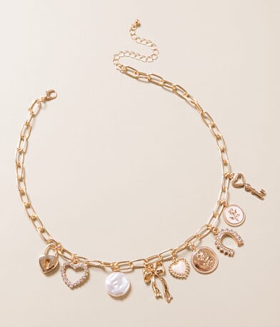 boutique by BKE Glam Charm Necklace front view