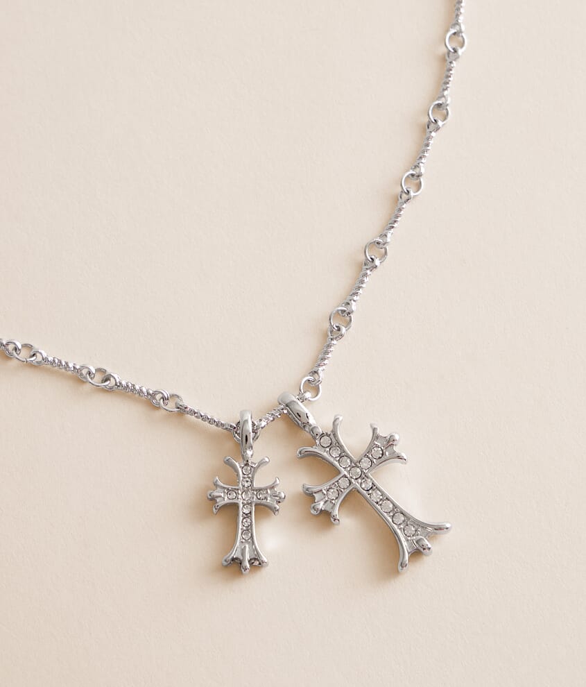 Double Cross Necklace