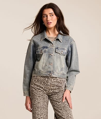 Arendelle Rhinestone Denim Jacket thumbnail 2