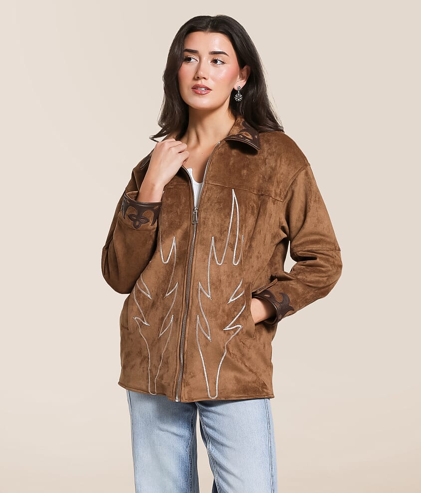 Western Faux Suede Jacket