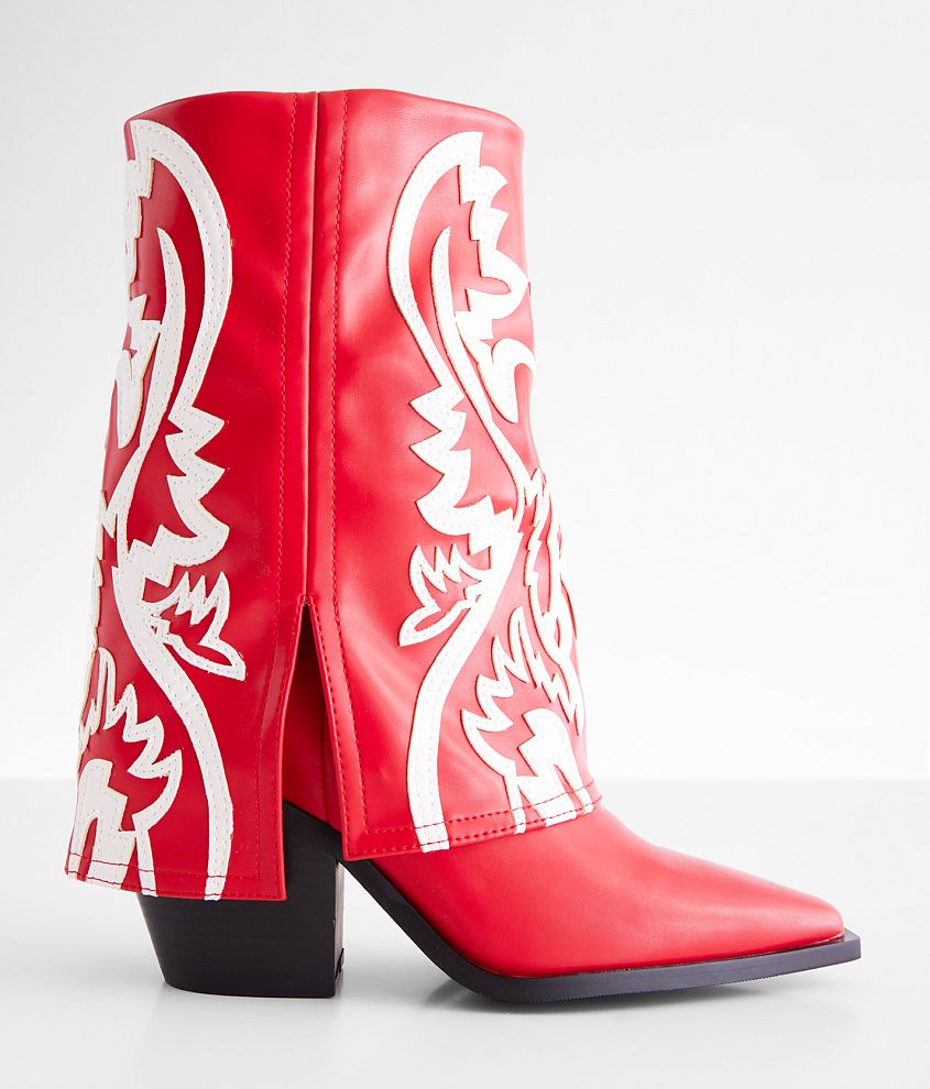 Zara red sale cowboy boots