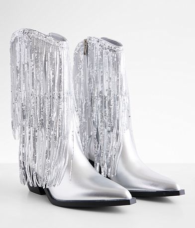 Azalea Wang Joyful Sequin Fringe Western Boot MISC_DETAIL_1