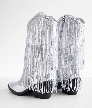 Azalea Wang Joyful Sequin Fringe Western Boot MISC_DETAIL_2