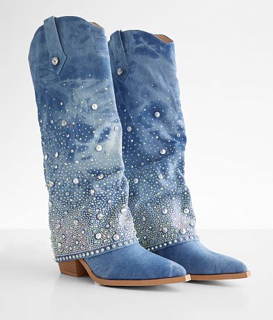 Azalea Wang Mellow Washed Denim Western Boot MISC_DETAIL_1