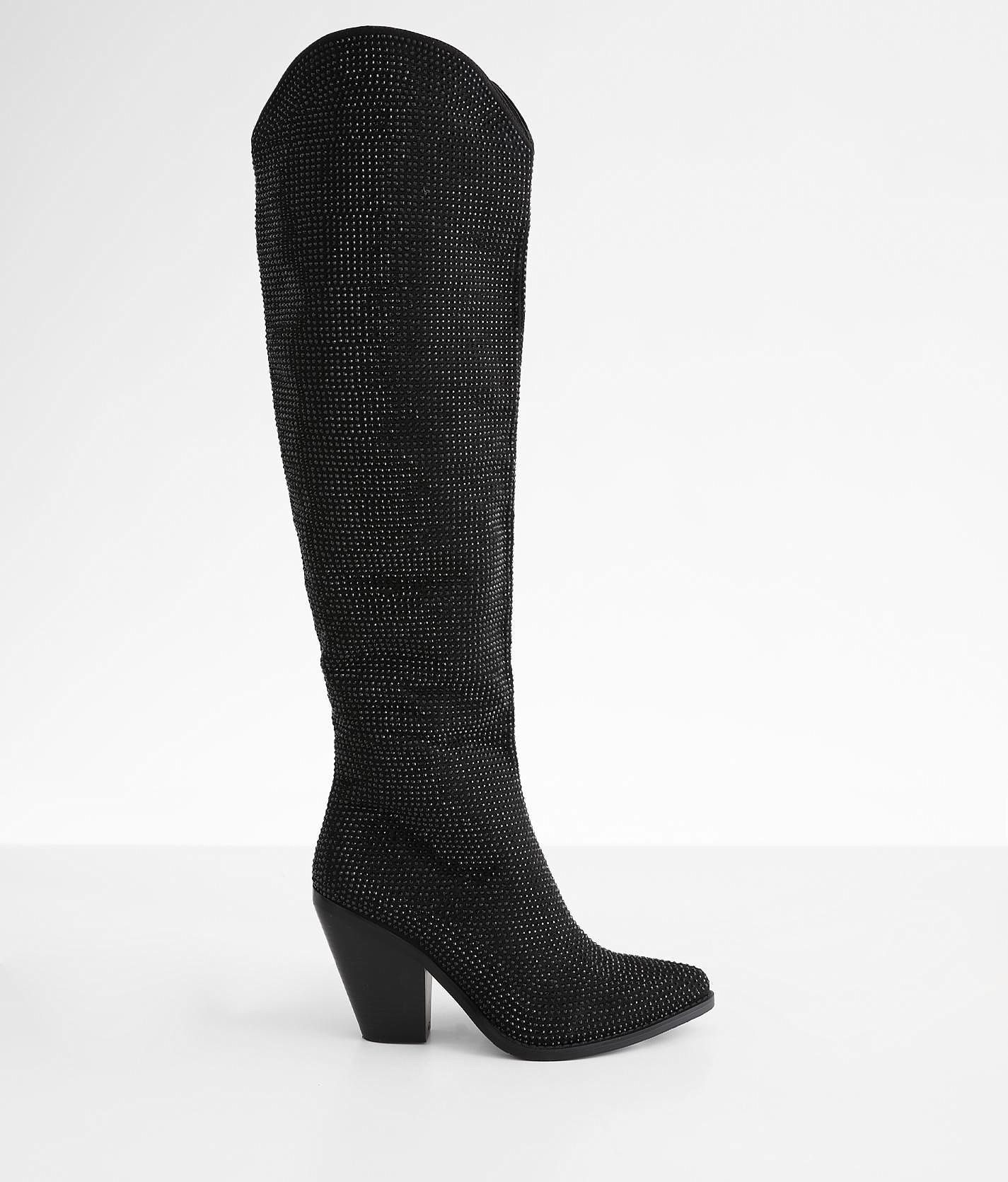 Azalea Wang Nash Rhinestone Tall Western Boot - Women's