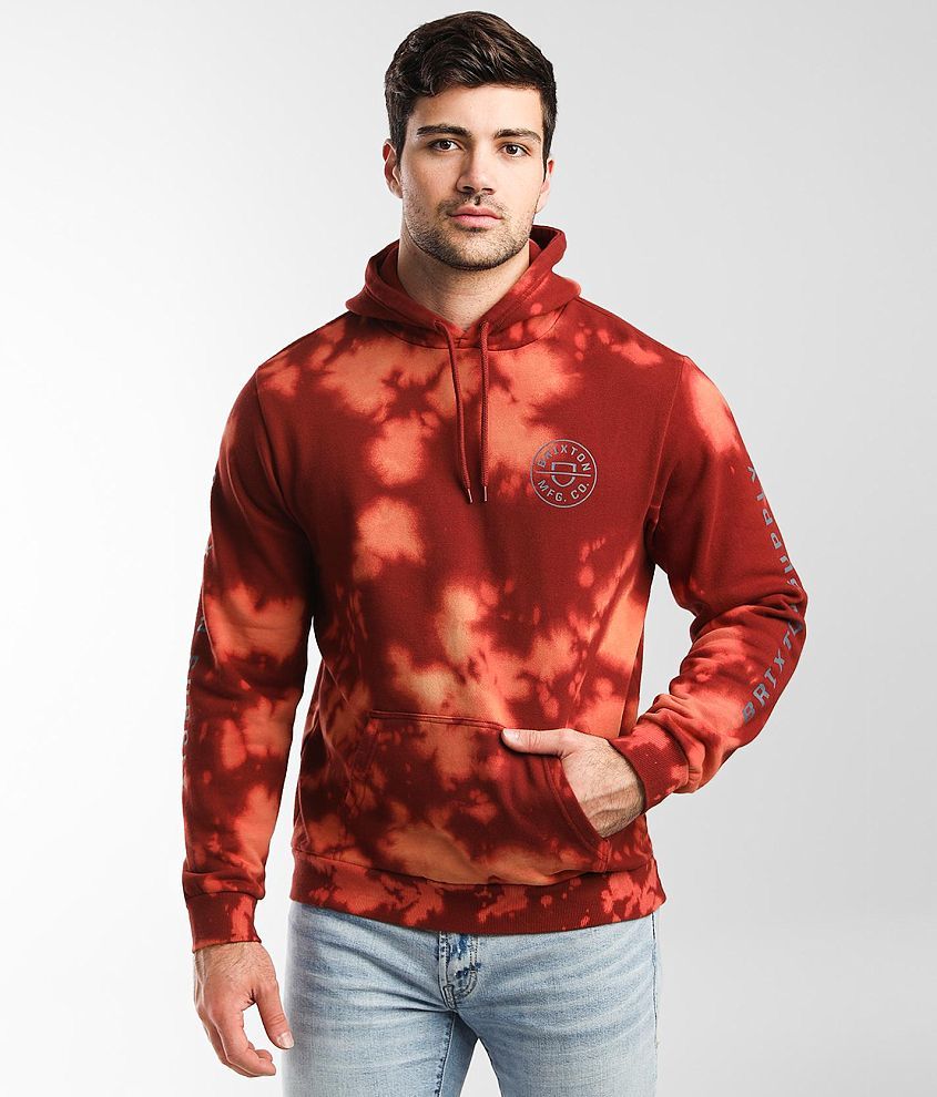 Mens red best sale tie dye hoodie