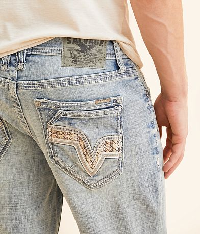 Salvage Mayhem Boot Stretch Jean back pocket view
