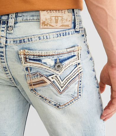 Salvage Havoc Slim Boot Stretch Jean back pocket view
