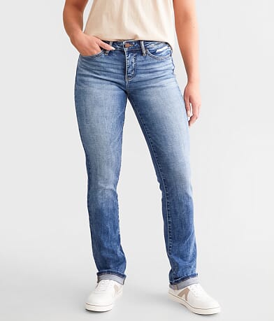 BKE Payton Straight Stretch Cuffed Jean front view