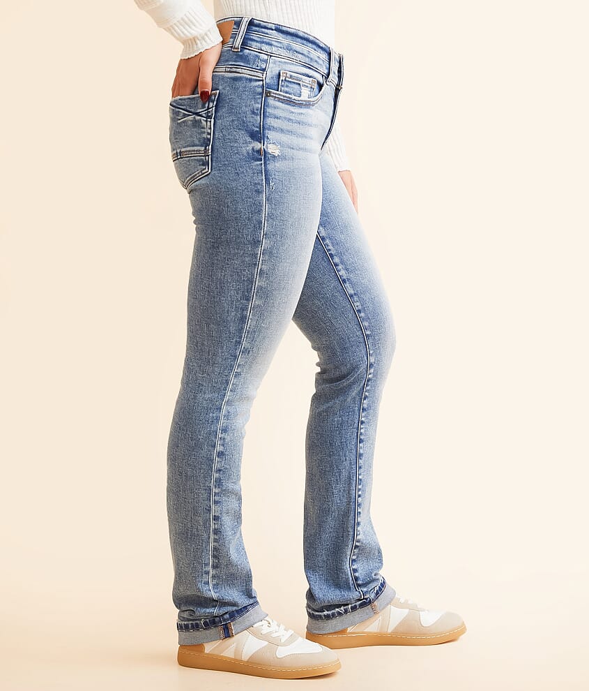 Payton Straight Stretch Cuffed Jean - thumbnail 2